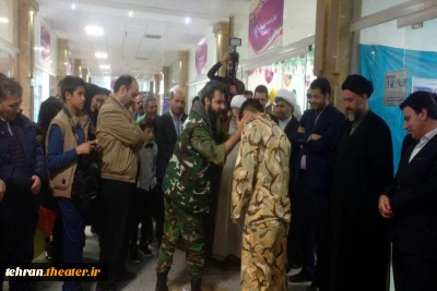 هنرمندان انجمن هنرهای نمایشی شهرستان ملارد در افتتاحیه نمایشگاه چهل سالگی انقلاب خوش درخشیدند
