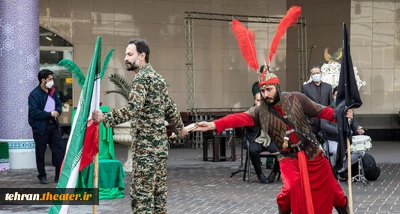 اجرای نمایش خیابانی «به نام» از شهر پرند در پهنه رودکی