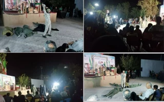 اجرای نمایش خیابانی «یک کفن خاطره» در چاردانگه اسلامشهر